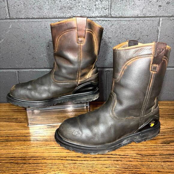 Survivor Work Boots Brown Leather Pull On Wellington ASTM F2413-18 Men’s 13 main image 9